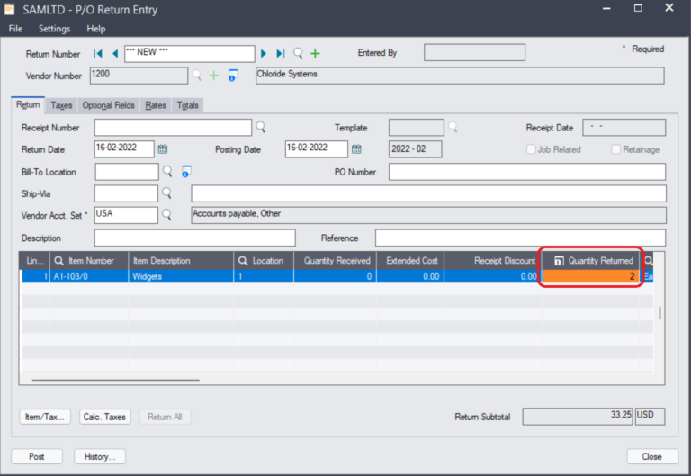 Purchase Order New features and improvements in Sage 300 Version 2022