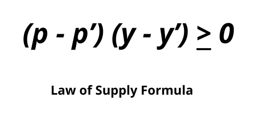 Law of Supply Formula