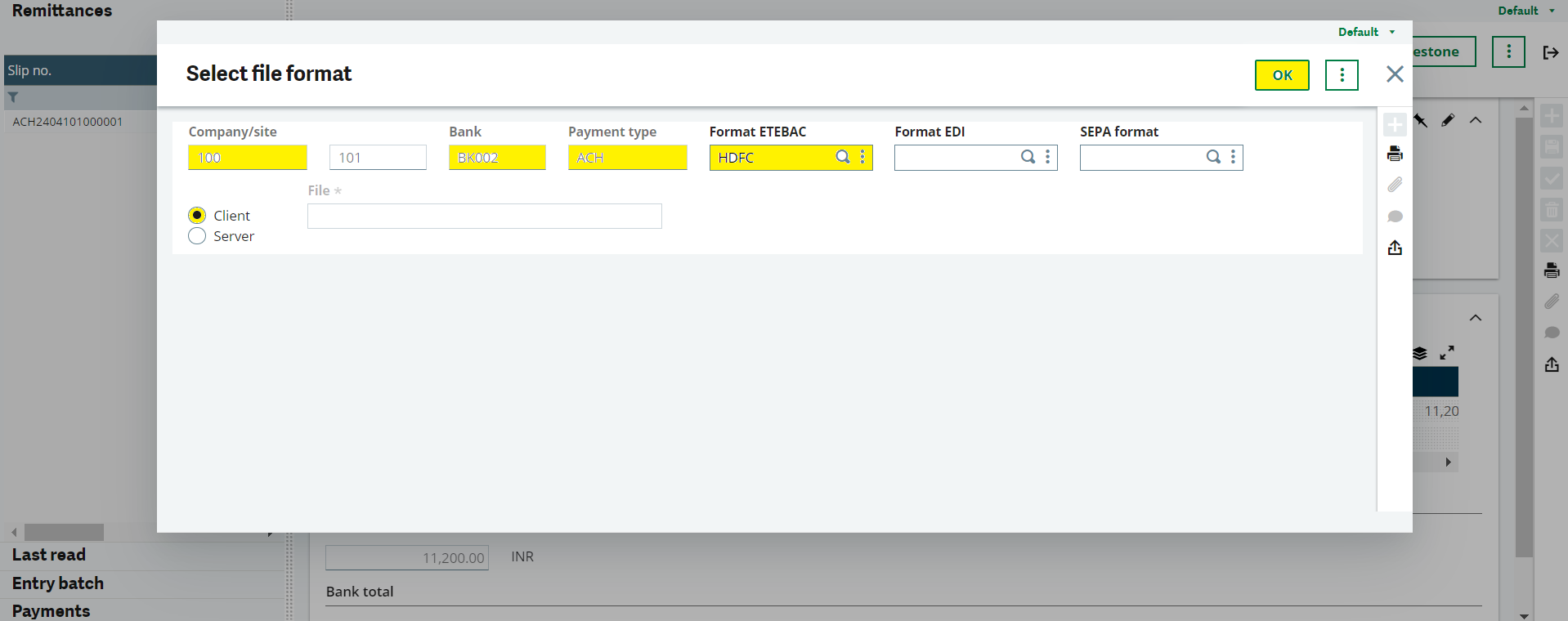 Selection File Format in SCH