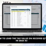 How to load the Tax value on Received Qty in Sage X3