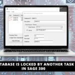 Database is locked by another task in Sage 300