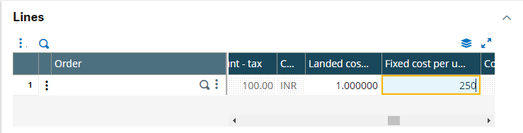 Fixed Cost Lines