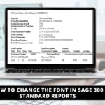 How to change the font in Sage 300 standard reports