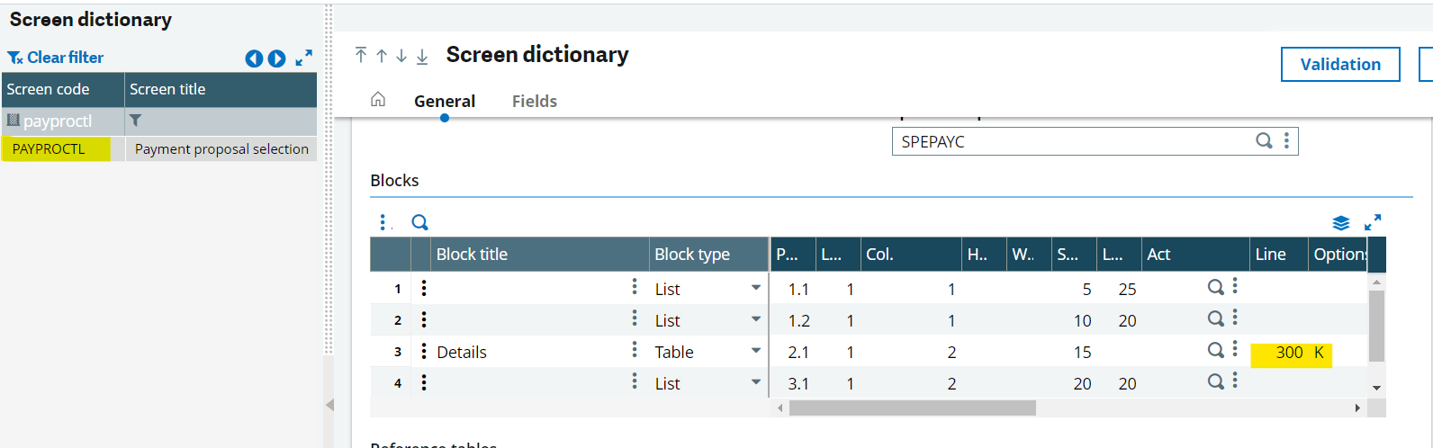 Screen Dictionary 