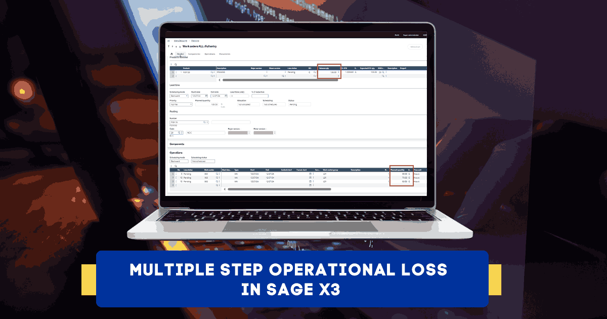 Multiple Step Operational Loss In Sage X3