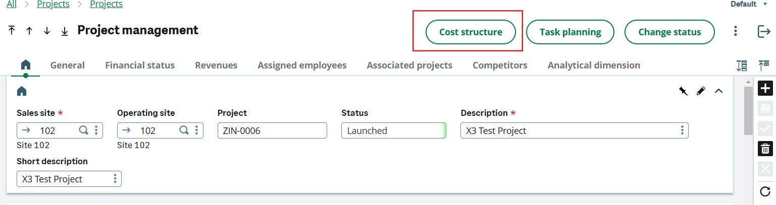 Project Management (Cost Structure)