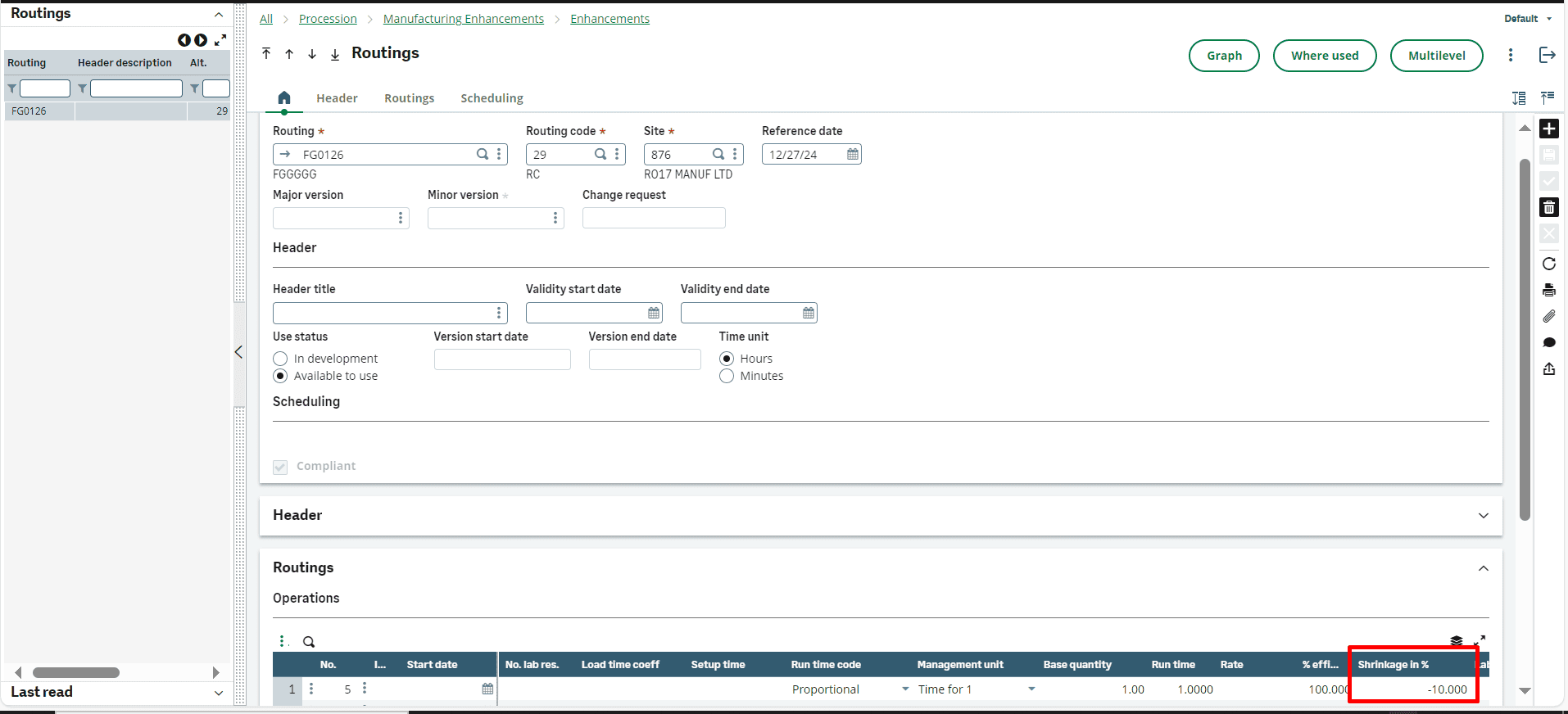 routings