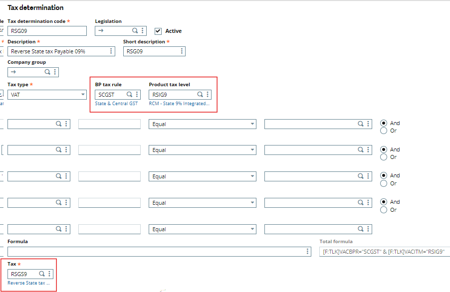 Tax Determination